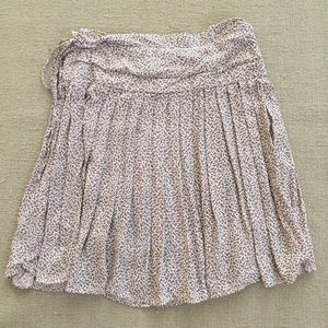 Pleated Floral Skirt